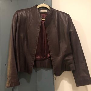 Vintage Leather Jacket - Maroon